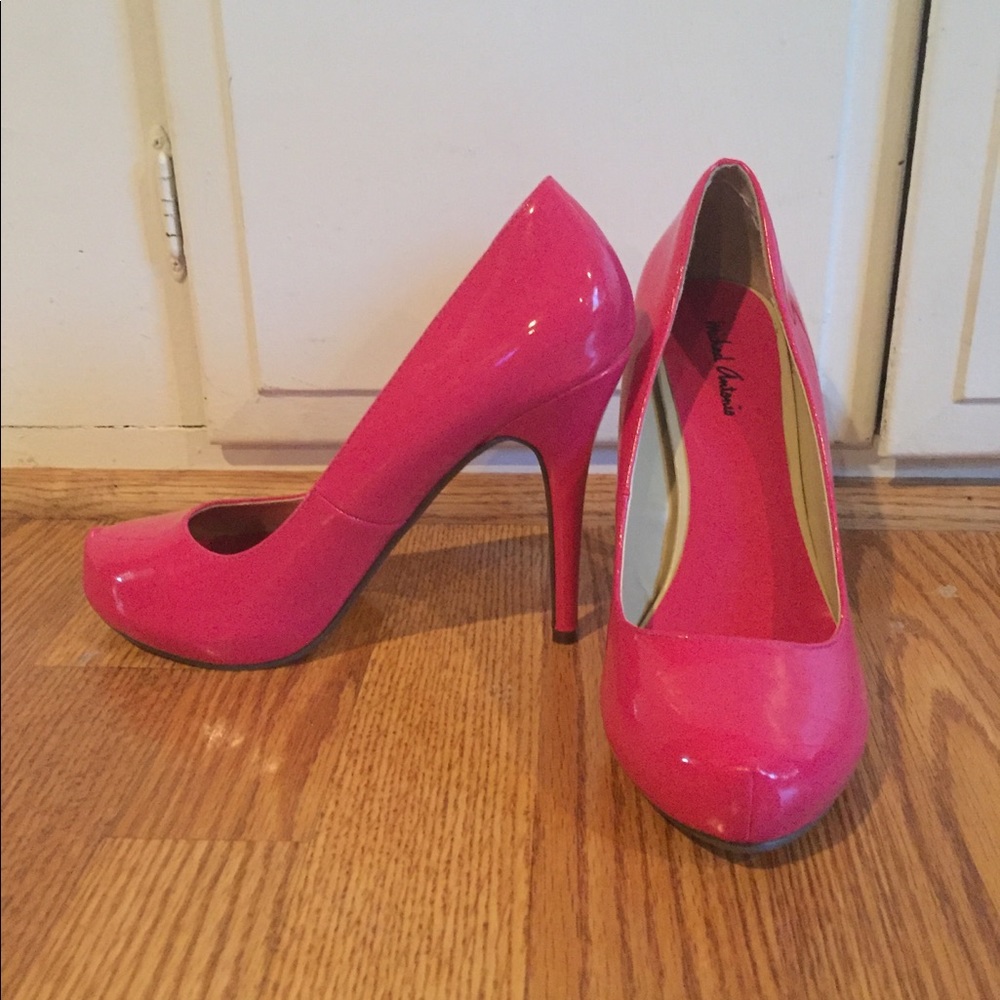 Hot pink pumps